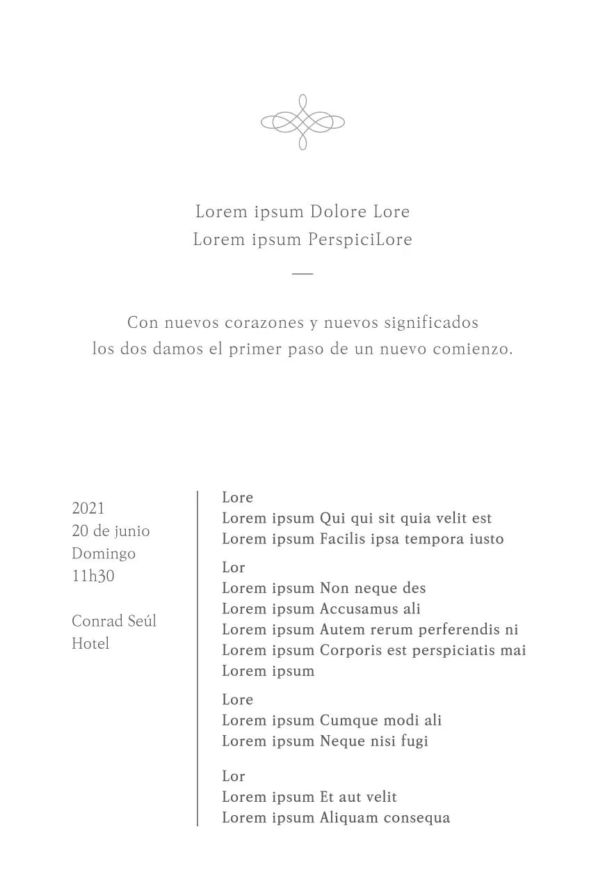 Postal vertical de invitación de boda para un aspecto limpio