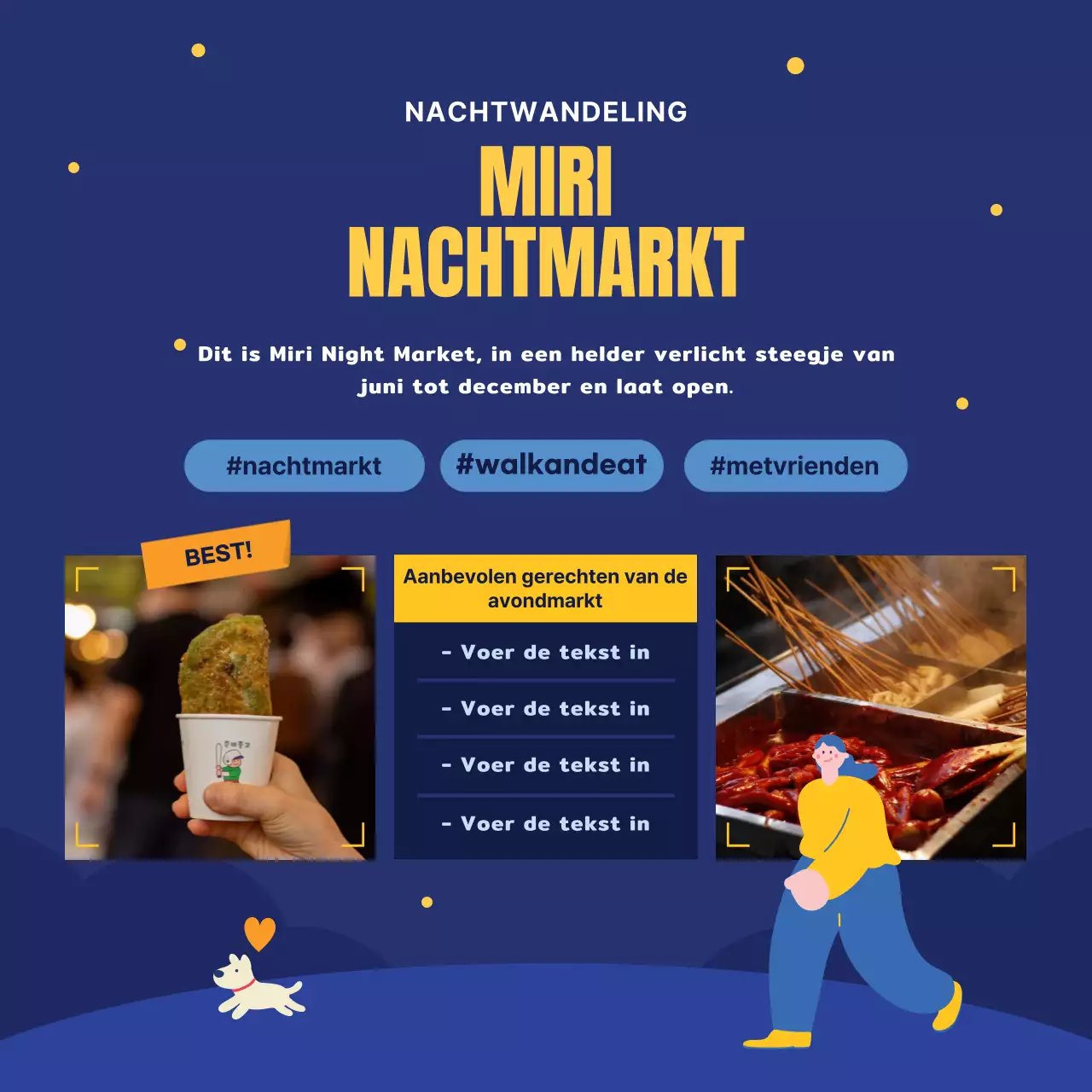 Een gids voor marineblauwe en gele nachtattracties