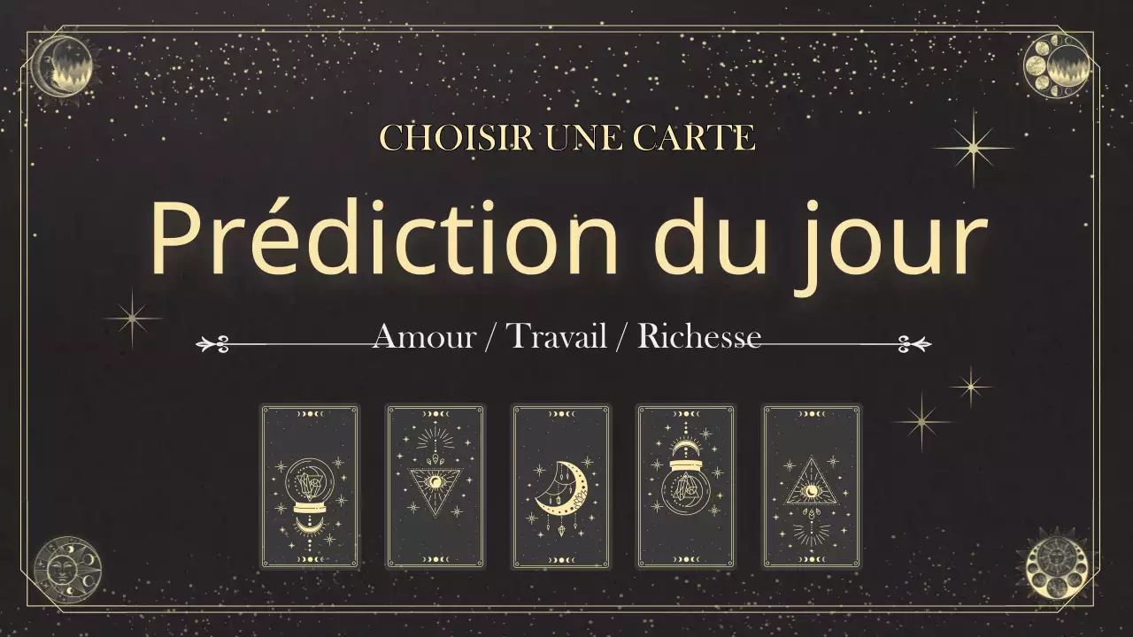 Lecture des cartes de tarot pour la seconde moitié de l'année en noir et beige