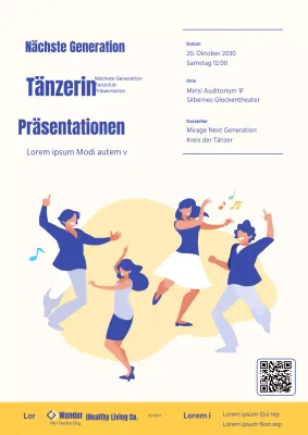 Gelb / Tanzclubs / Webposter / Vortragsplakate