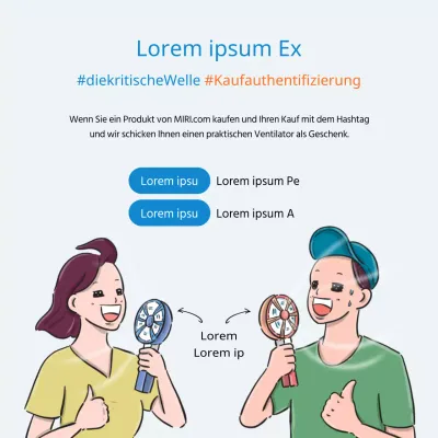 Sommer-Handy-Fan-Social-Media-Kaufüberprüfungsaktion