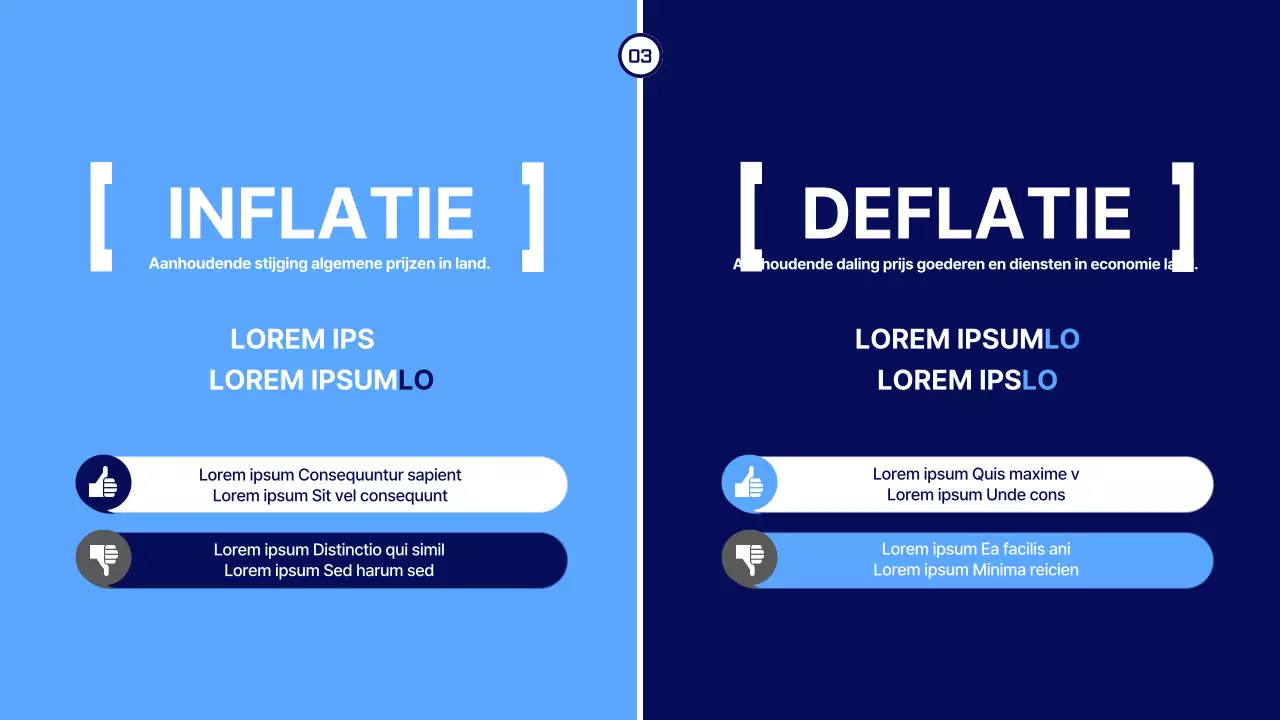 Blauwe Eenvoudige Economie Aandelen Lesmateriaal