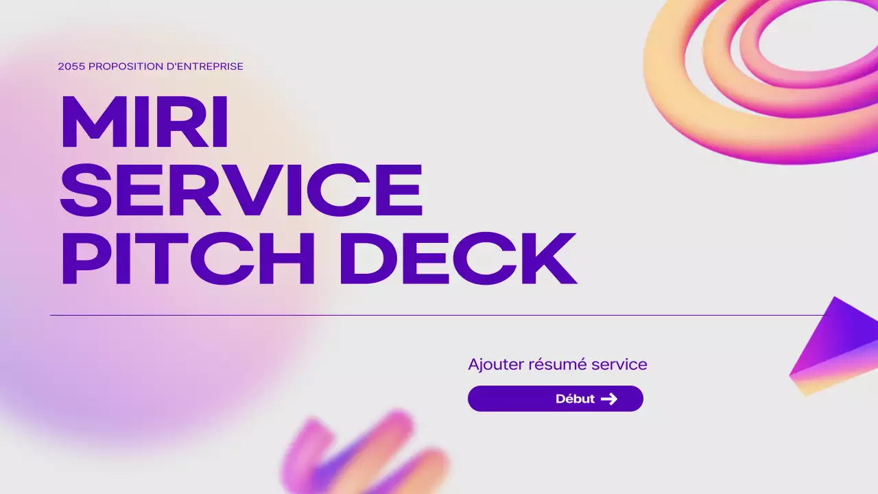 Jeu de pitchs d'images dégradées de formes 3D violettes