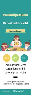 Türkis Illustration ordentlich Kunst Schule Förderung