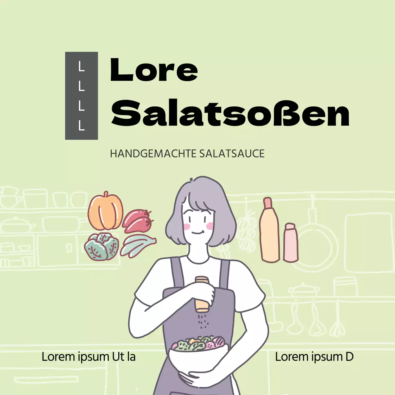 Leichte grüne Salatsauce