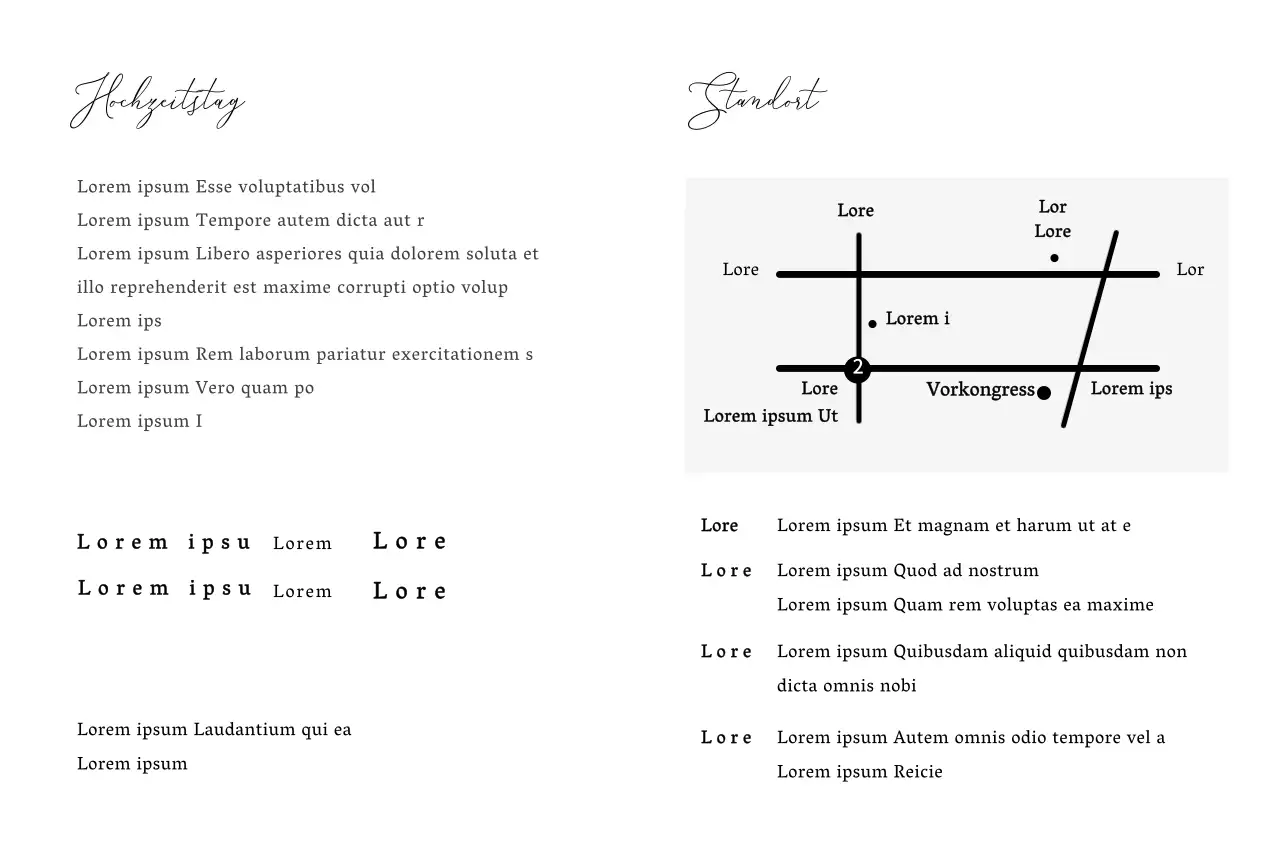 Hochzeitseinladungen mit einem sauberen Fotolayout