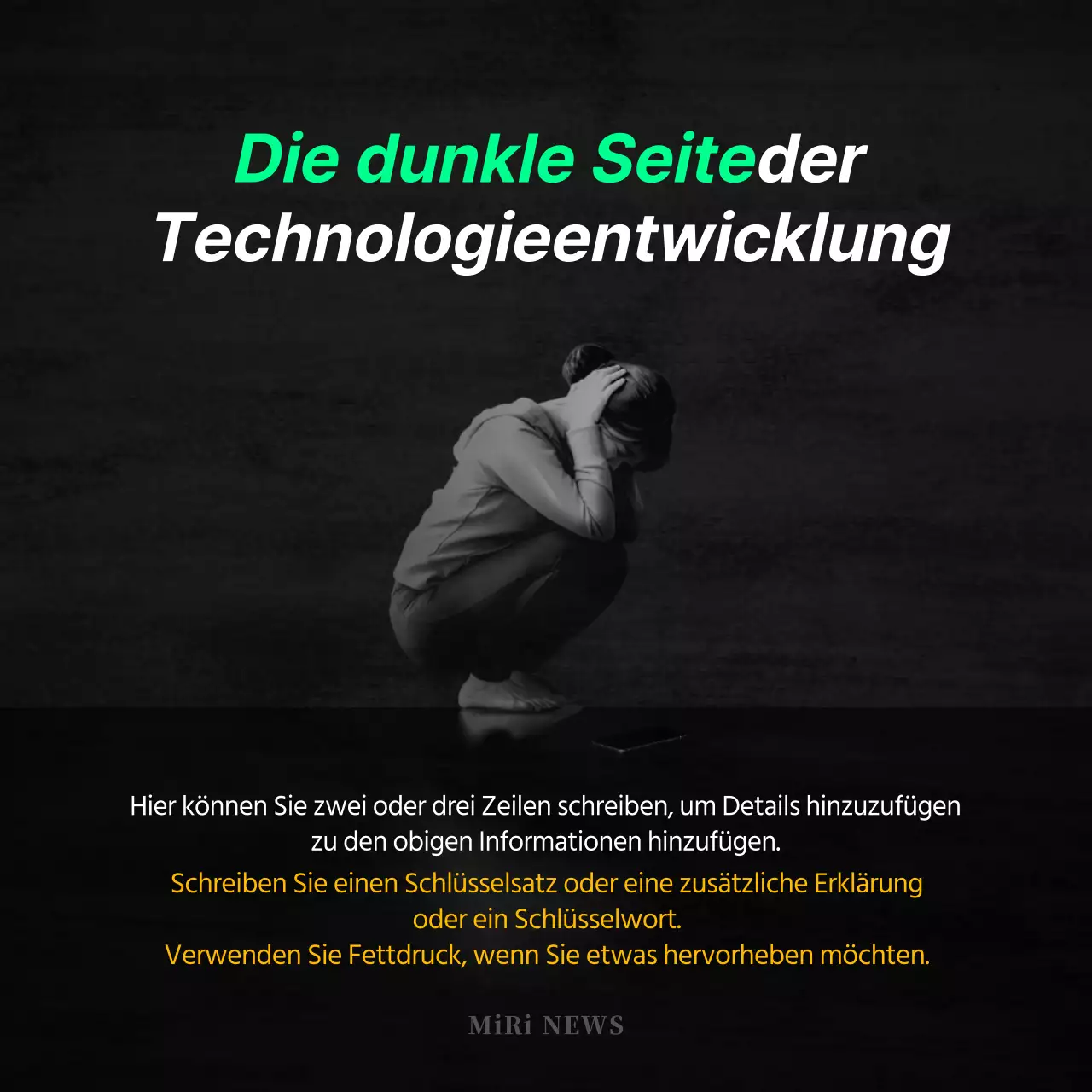 Deepfake-Kriminalität in schwarz-weiß CardNews