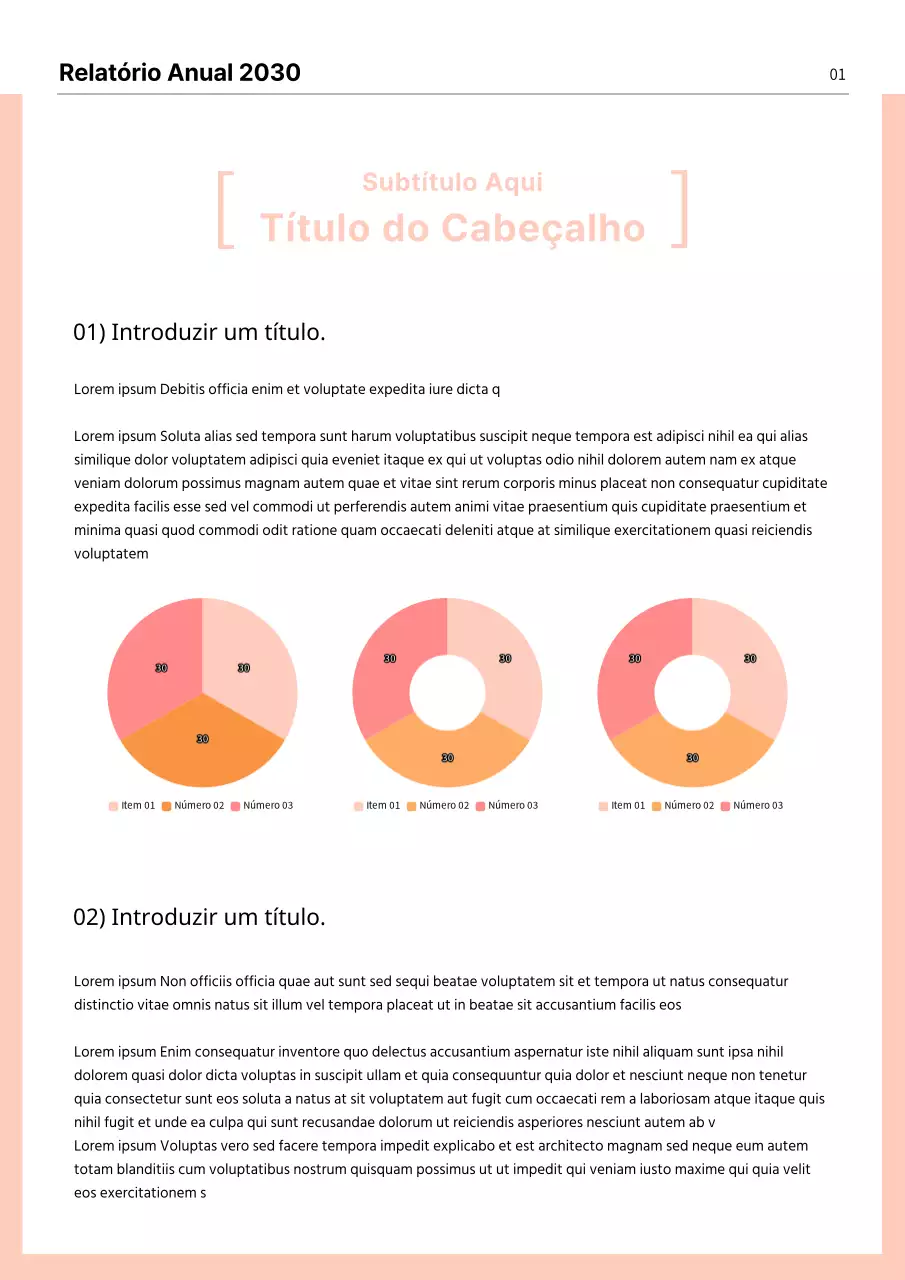 Formatar relatórios infográficos ou documentos em tons de rosa