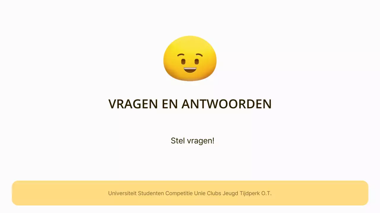 Geel Wit Glimlach Concept Club Oriëntatie