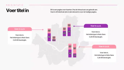 Kaart en staafdiagram met roze gradiënt