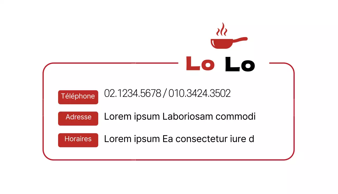 La photo rouge met en évidence la boucherie propre du restaurant