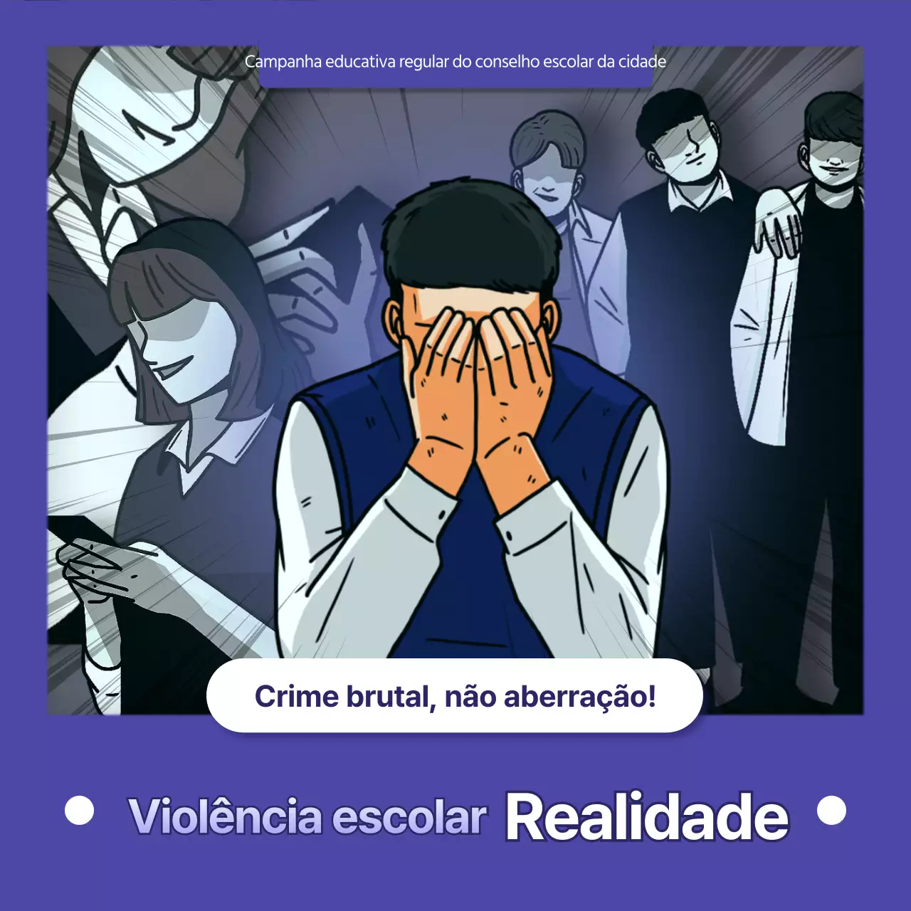 Uma campanha de causa social na cor azul.