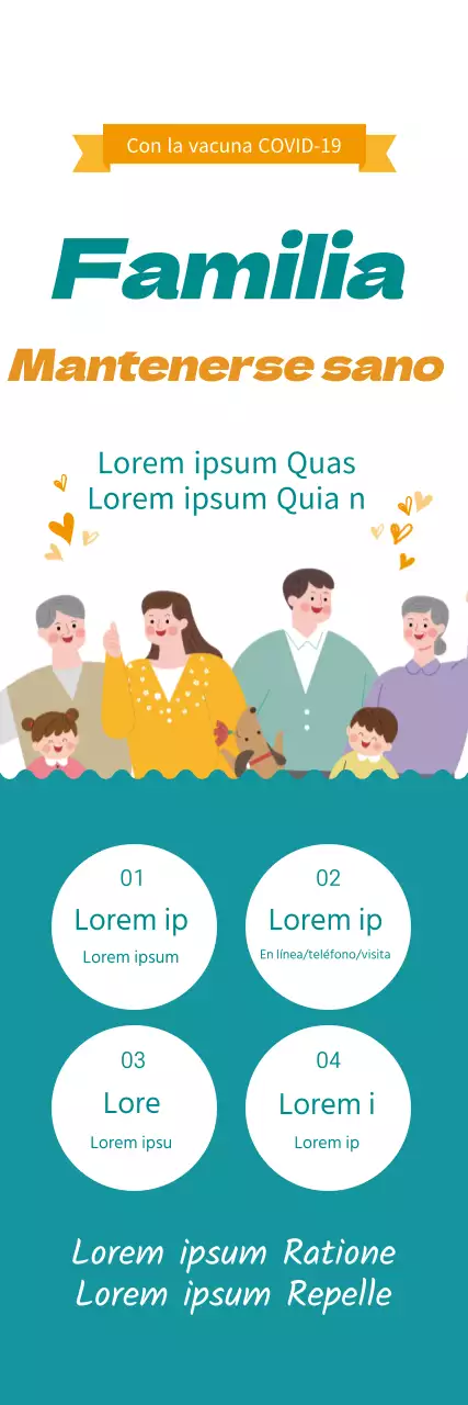 Ilustración azul y amarilla promoción de vacunas limpias