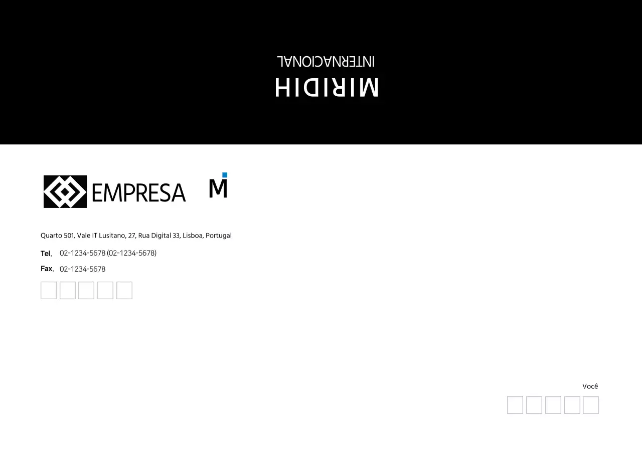 Envelopes para bilhetes de empresa simples e modernos em preto