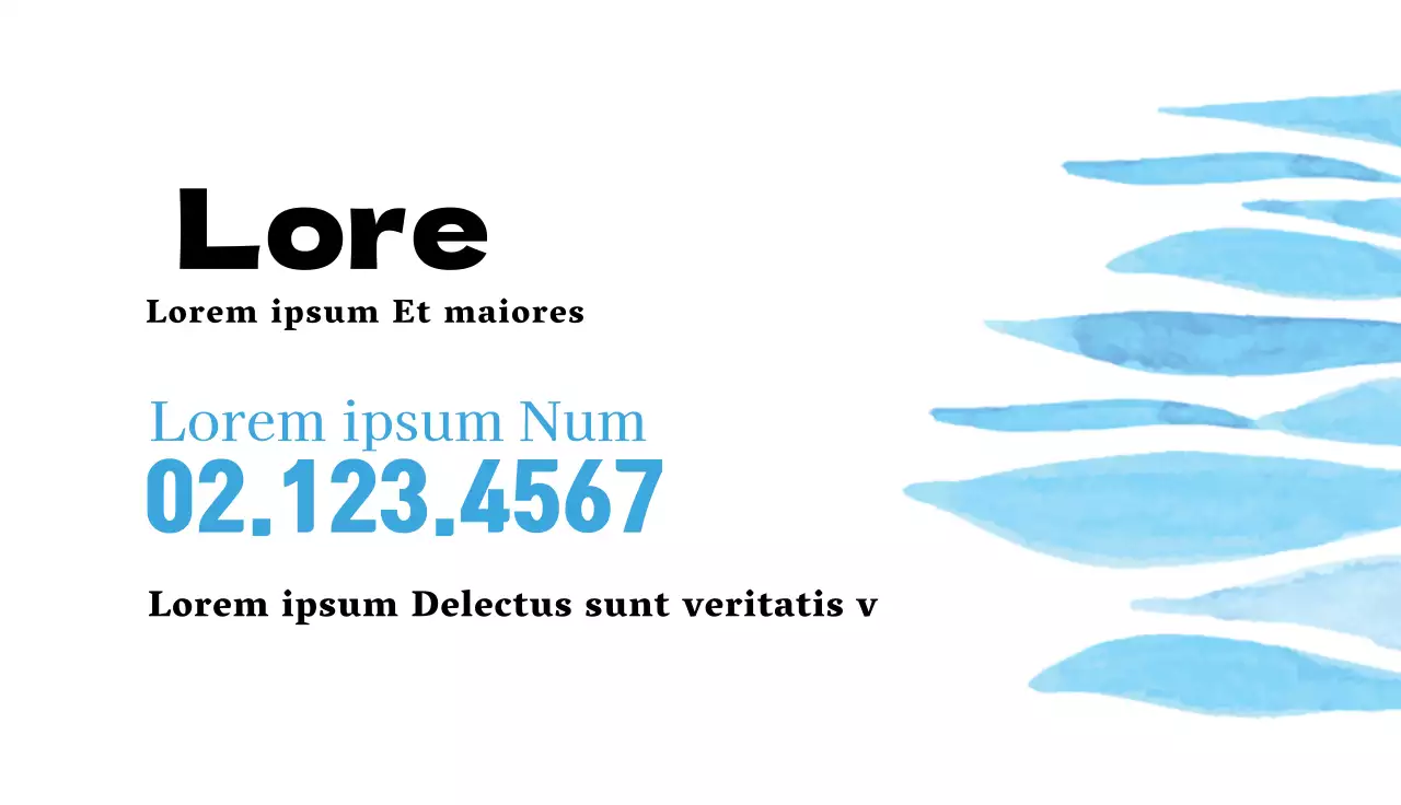 Illustration bleue Aquarelle Baguettes Delicatessen