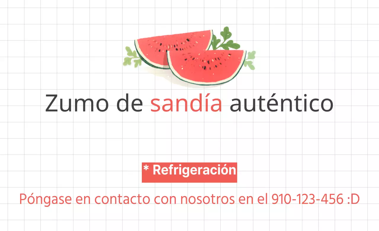 Auténtico zumo de sandía