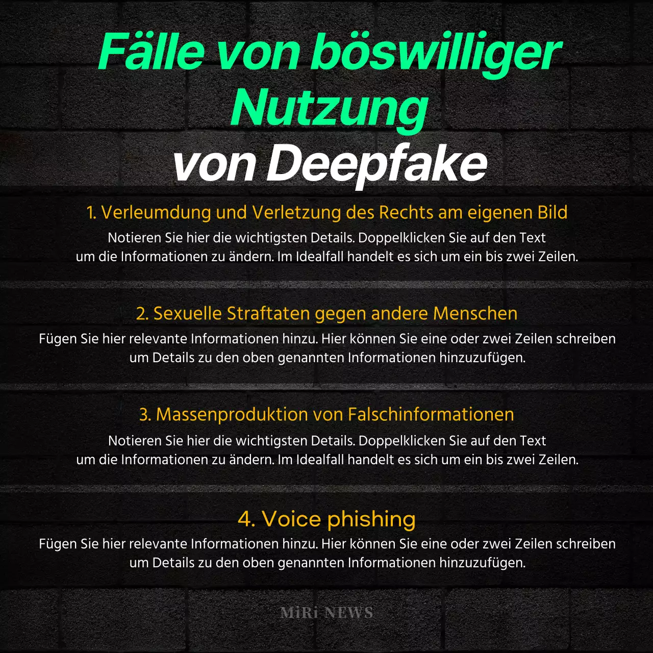 Deepfake-Kriminalität in schwarz-weiß CardNews
