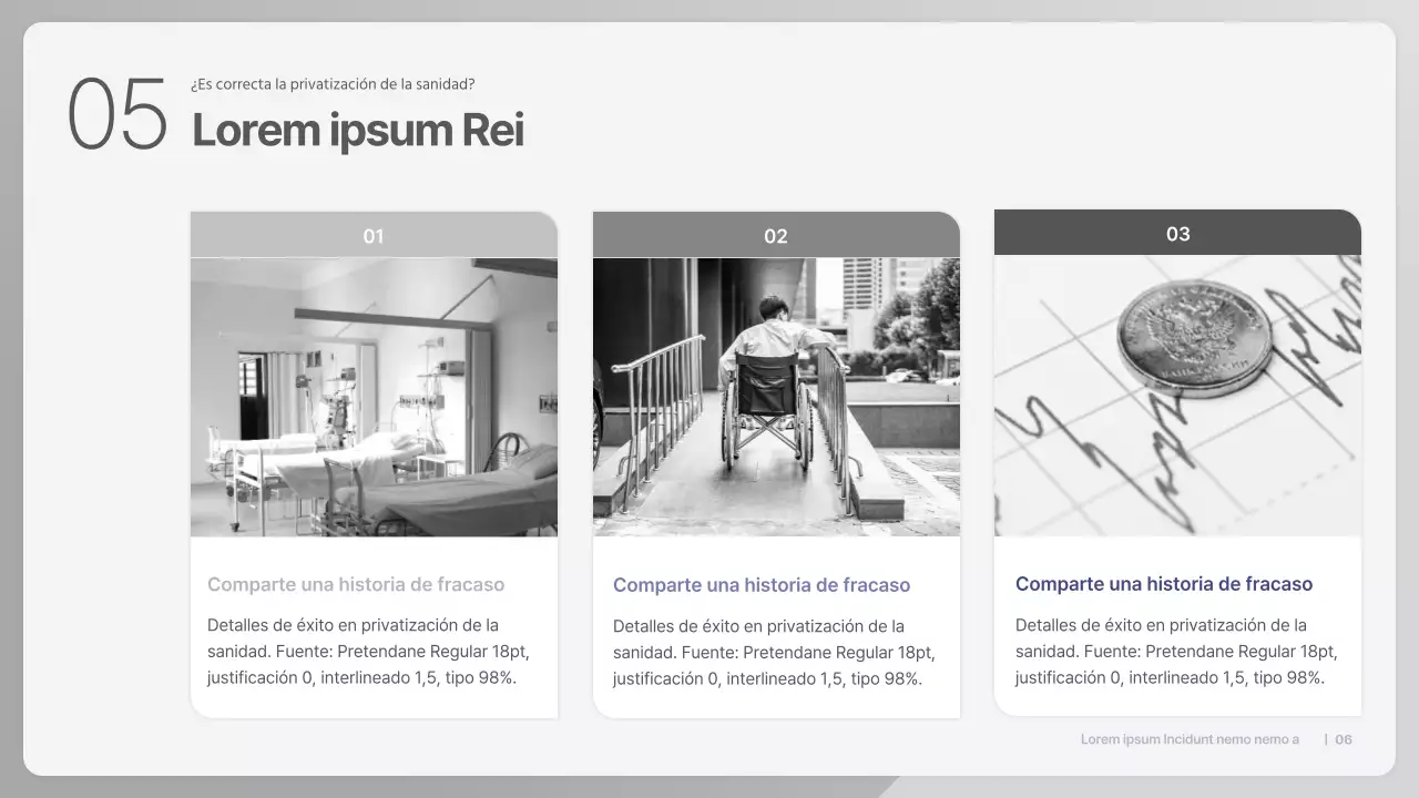Presentación Blue Simple para el debate sobre la privatización de la sanidad