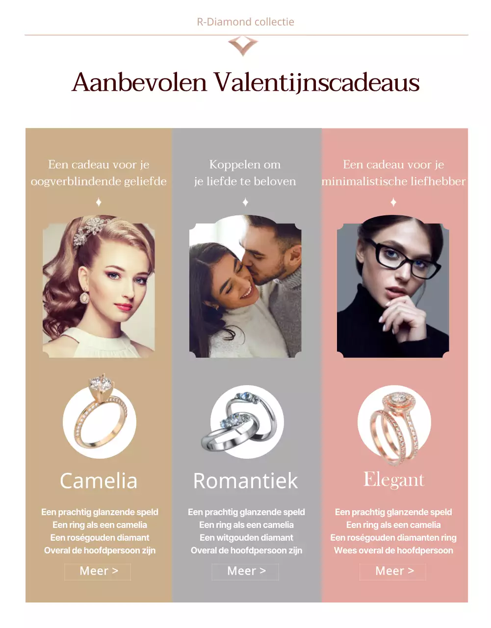 Witte Dag Diamanten Ring Gift Promotie