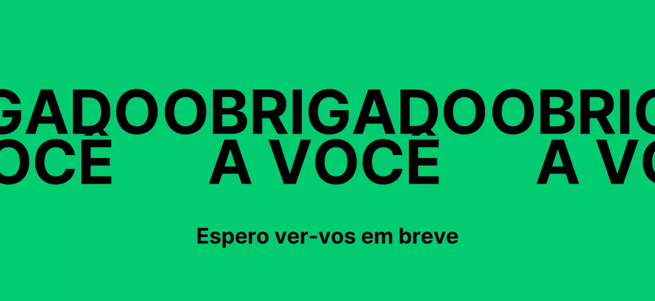 Desenho simples com texto de agradecimento verde e verde