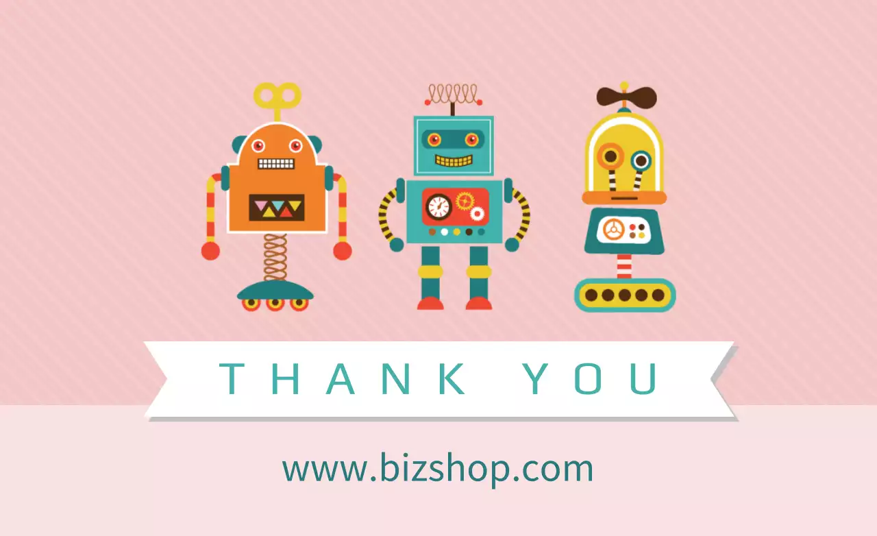 ピンク かわいい ロボット ポスター ファンシーバナー