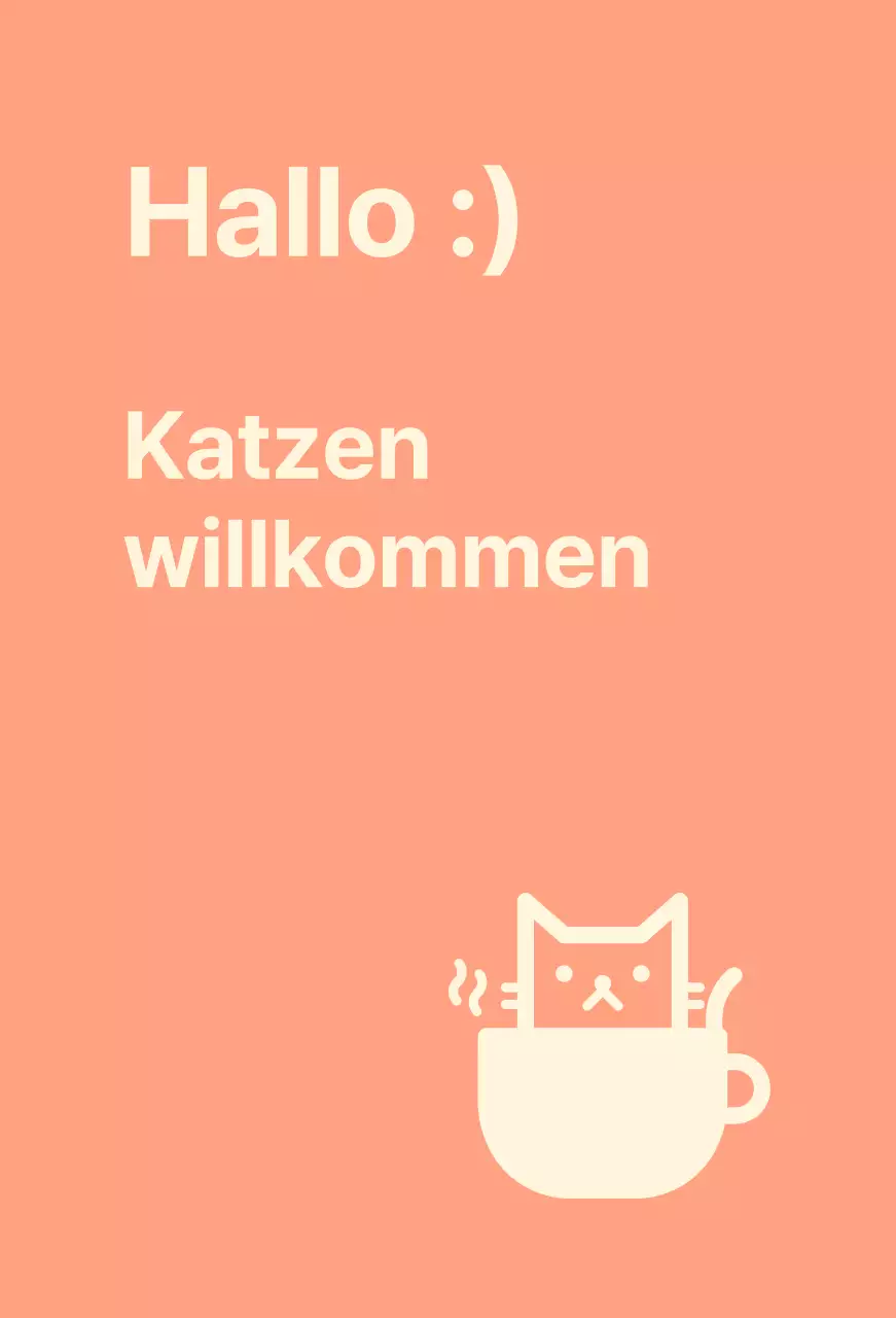 Katzencafé Valkyrie mit Katzen auf einem rosa Hintergrund