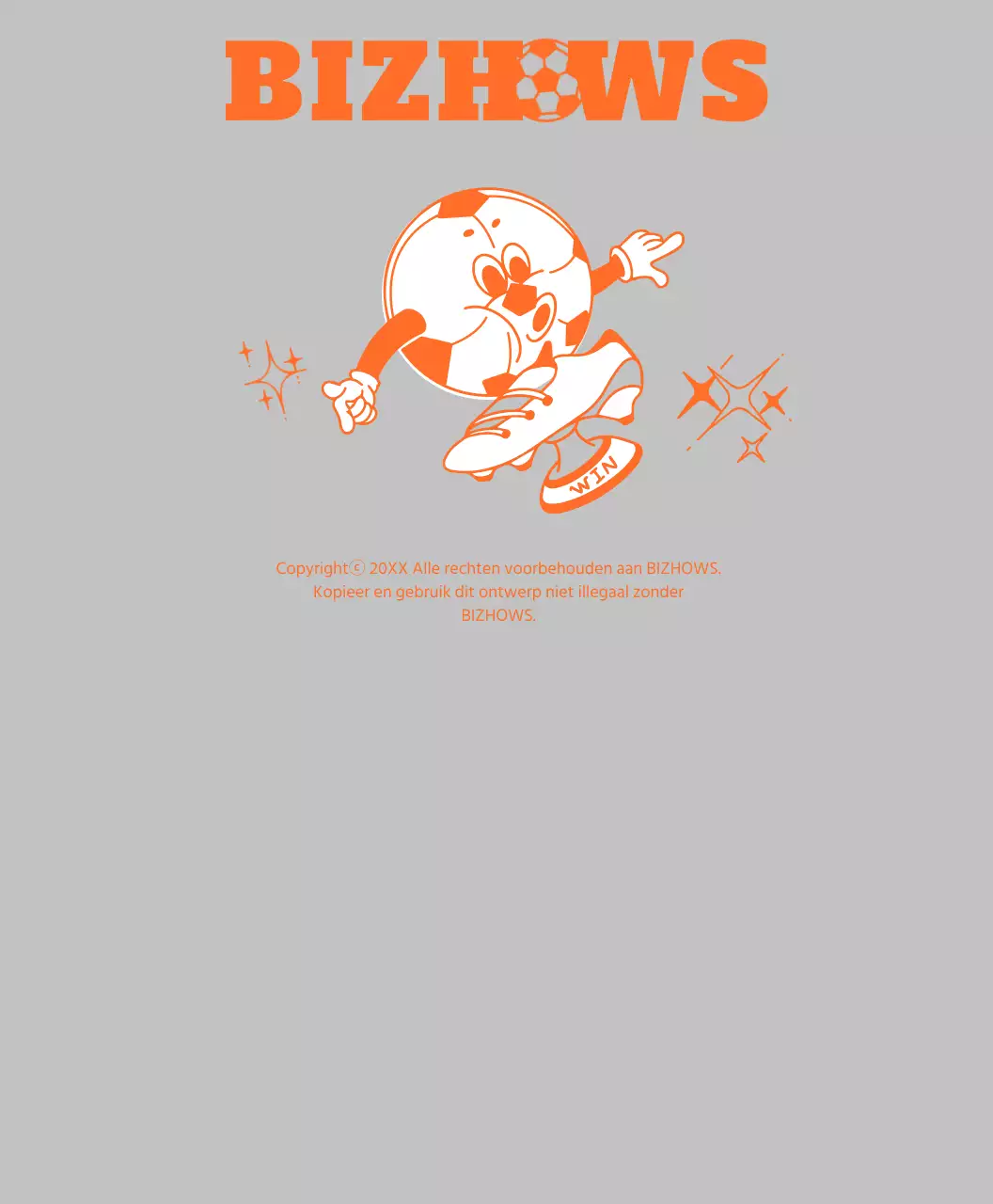 T-shirt voor je favoriete voetbalclub, waarop het voetbalfiguurtje de trofee ziet.