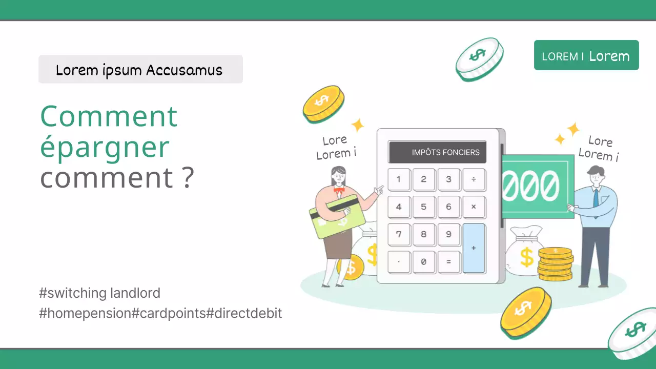 Comment économiser sur les taxes foncières avec une simple illustration verte YouTube thumbnail