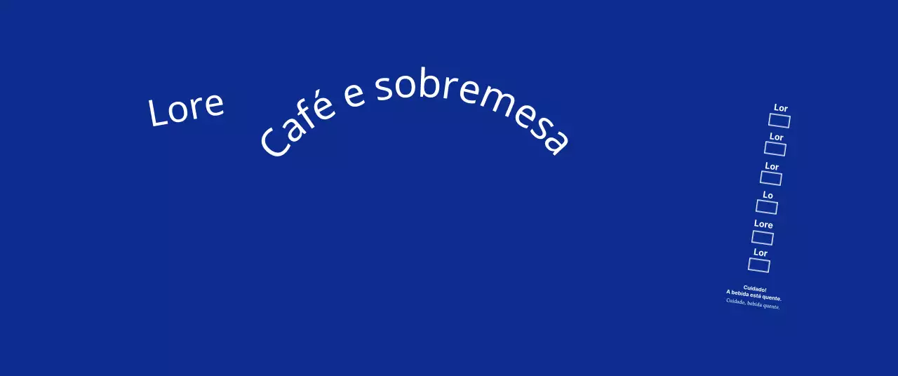 Logótipo de estilo simples em azul-marinho escuro e branco para um café