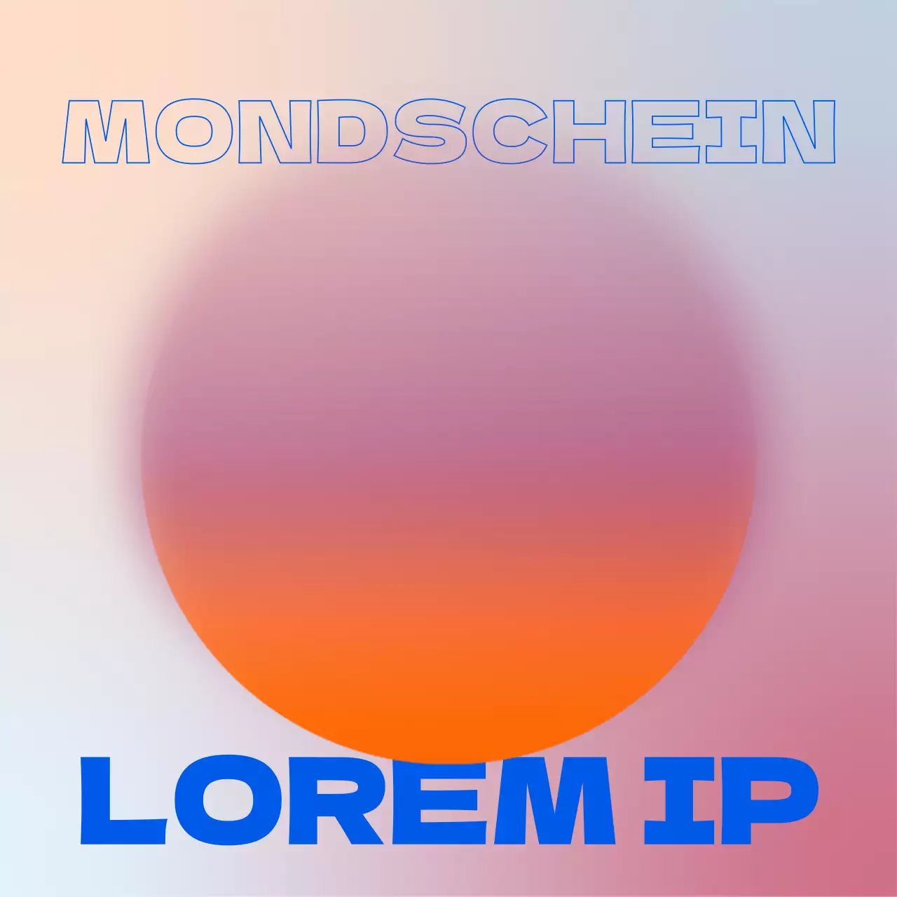 Ein Album-Cover-Post mit einem Knall in Orange und Blau