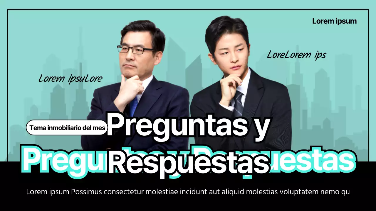 Menta y negro foto destacando el sistema de alquiler con opción a compra QnA