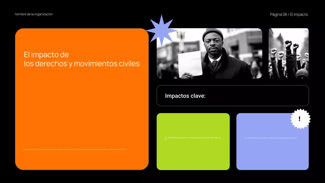 Presentación moderna y atrevida del material de clase