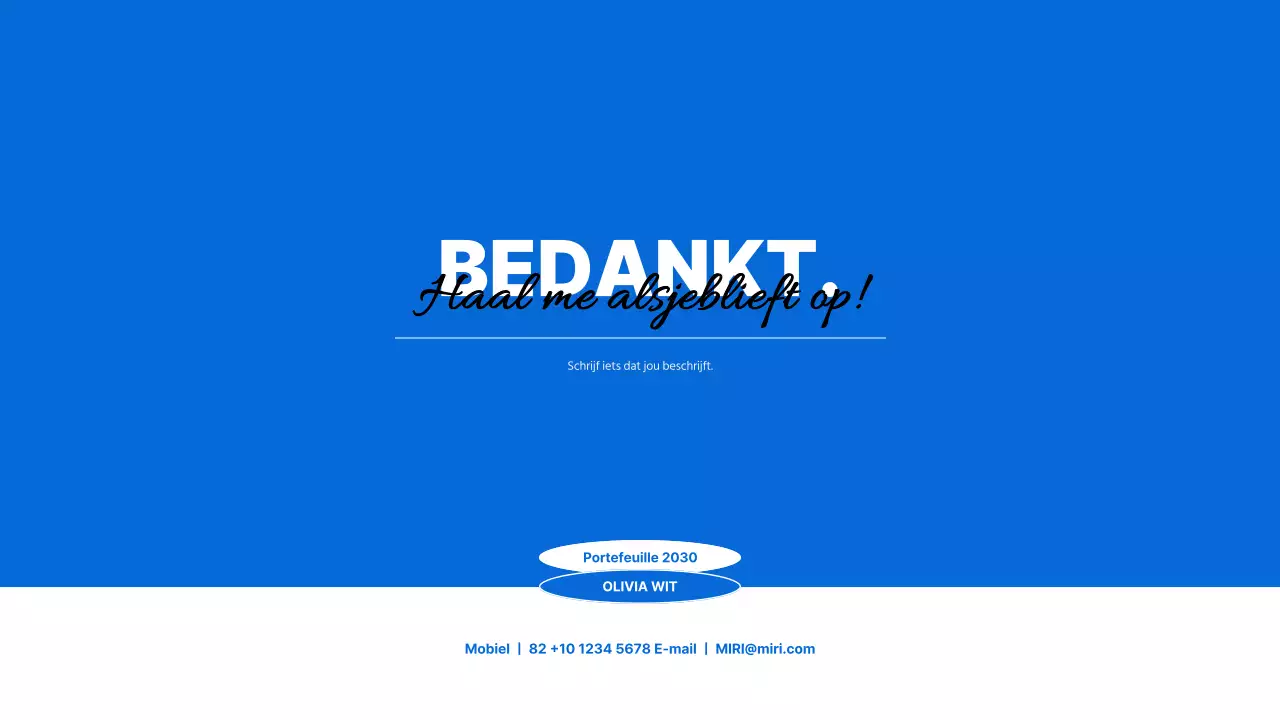 Een blauwe, georganiseerde portefeuille