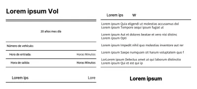 Plantillas de validación y recibos de aparcamiento limpias y elegantes