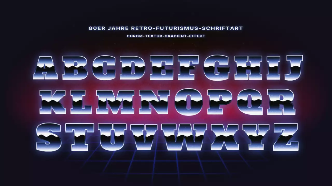 Ein Bündel retro-futuristischer Konzepte der 80er Jahre