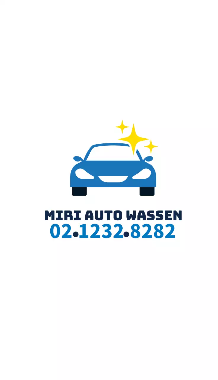 Blauwe illustratie nette huurauto coupon