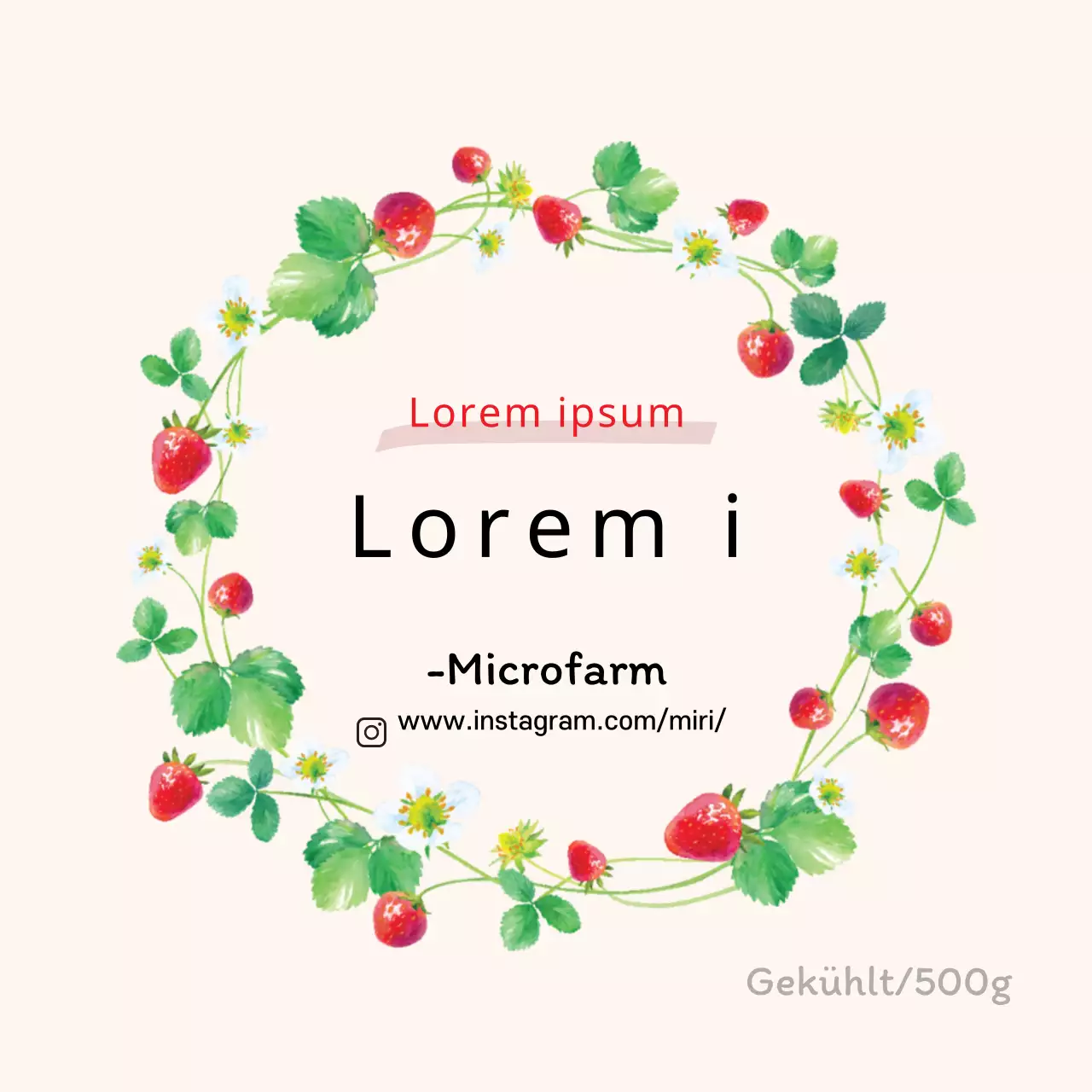 Beige hausgemachtes Erdbeerblau