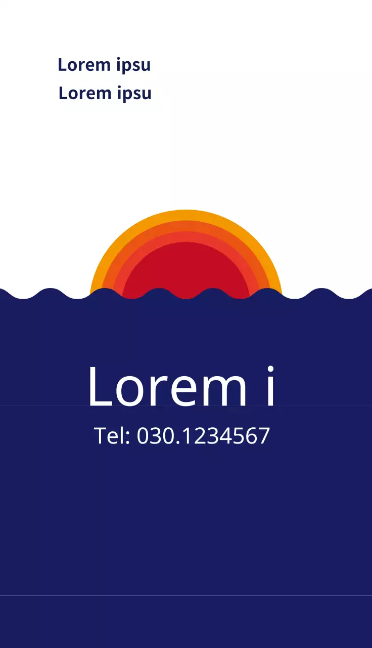 Nettes Restaurant Sashimi mit blauer Illustration