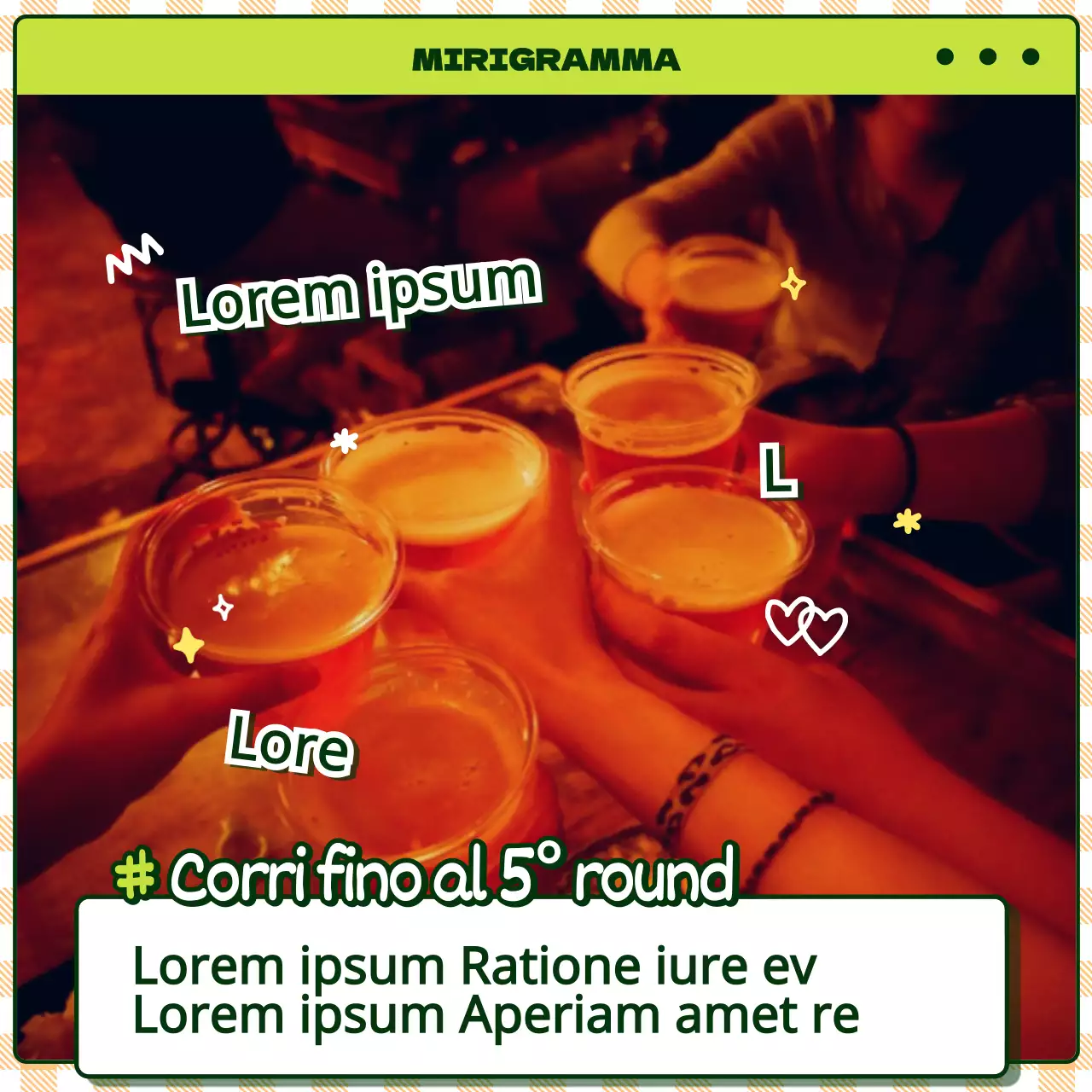 Simpatica lista di cocktail illustrata a tema taku