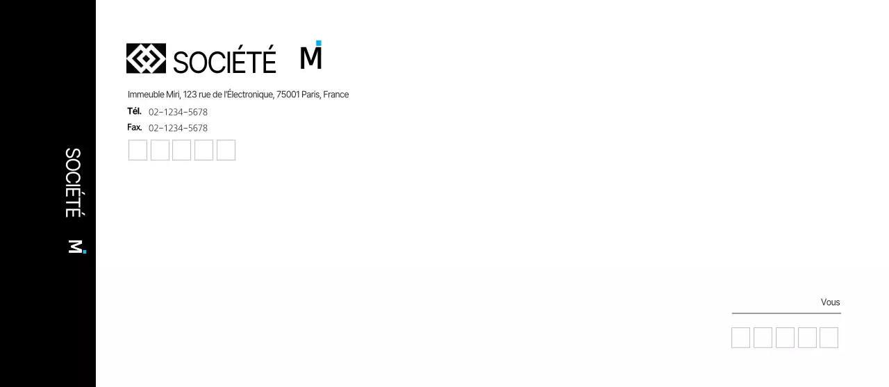 Noir Simple Moderne Corporate Enveloppes colorées