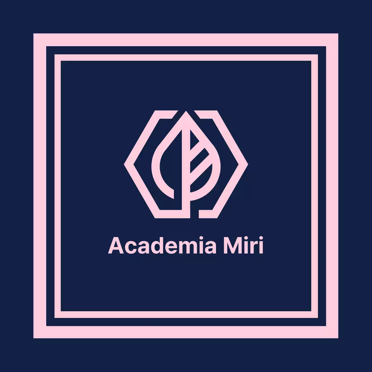 Gakuen Academy Valkyrie sobre fondo azul marino con borde rosa