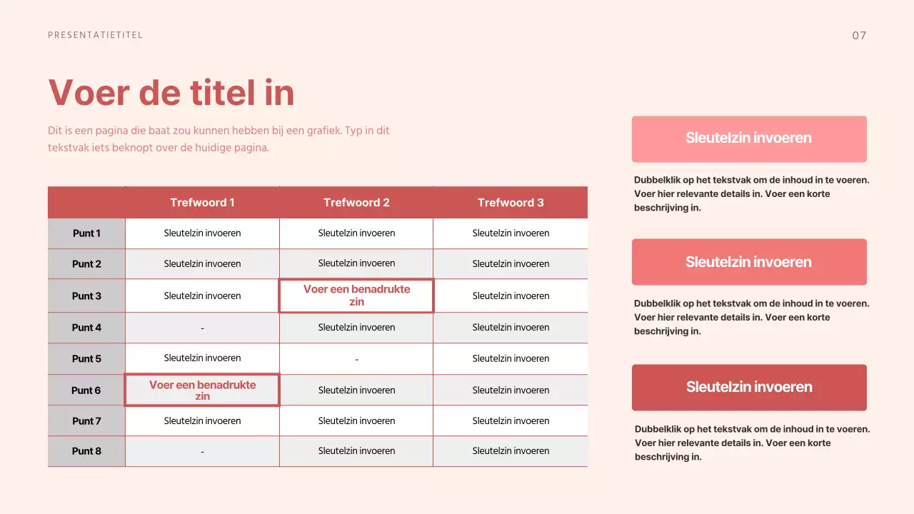 Verschillende lay-outs presenteren in rustgevende rode tinten