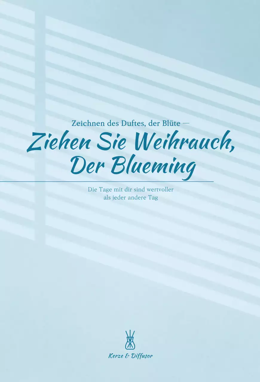 Schlanker Diffusor in Hellblau Markenrichtlinien Dokumentation Design