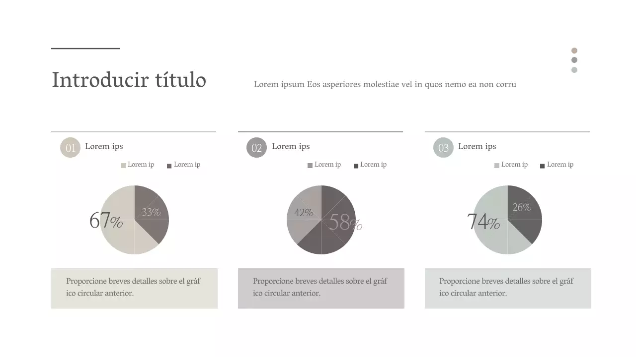 Diseño de gráfico circular con un concepto emocional sencillo