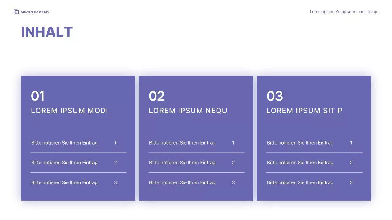 Firmenwerkstatt mit klarem Farbschema in Beerenfärbung
