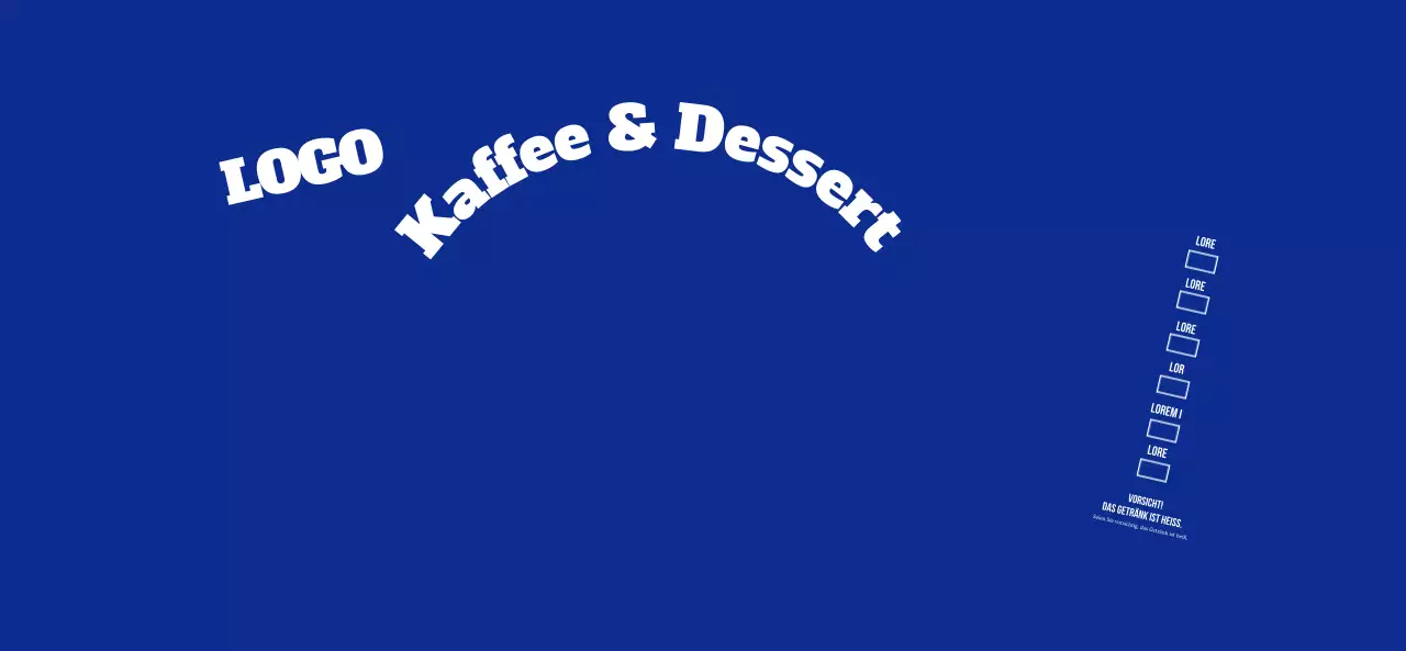 Sauberer Logotyp in dunklem Marineblau und Weiß für ein Cafe