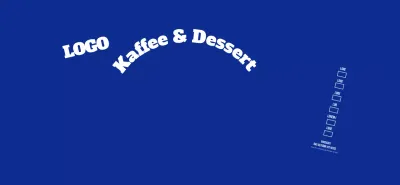 Sauberer Logotyp in dunklem Marineblau und Weiß für ein Cafe