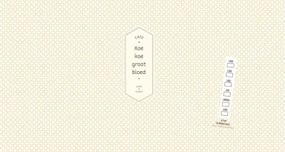 Eenvoudig patroon in lichtgeel en bruin voor een conceptcafé