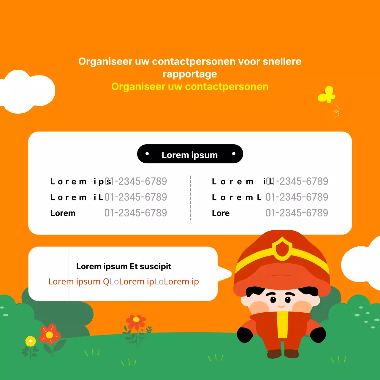 Brandveiligheidstips voor het droge seizoen bosbranden in april in oranje, rood en groen met een eenvoudige, leesbare en schattige posterachtige illustratie.