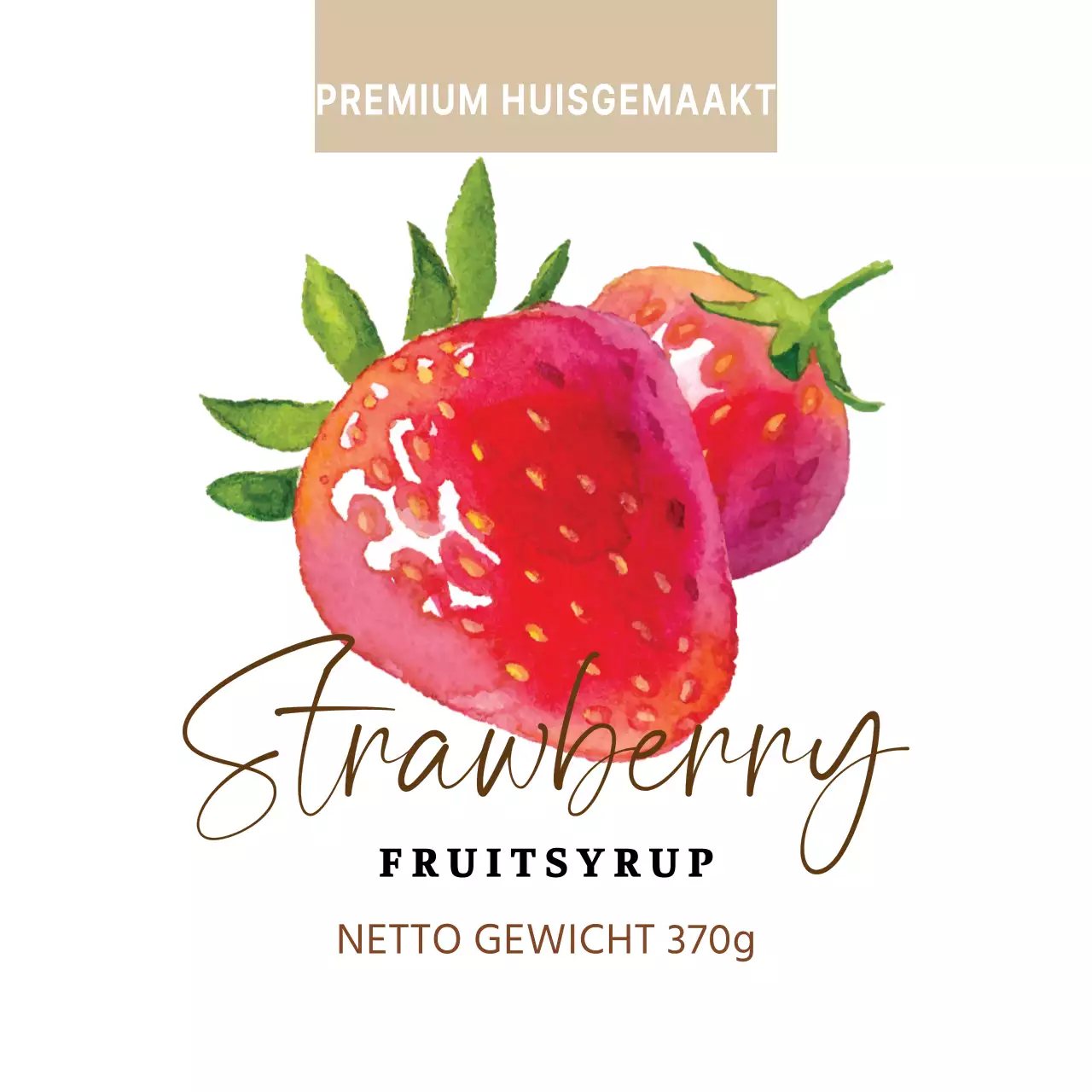 Witte aardbeiensiroop